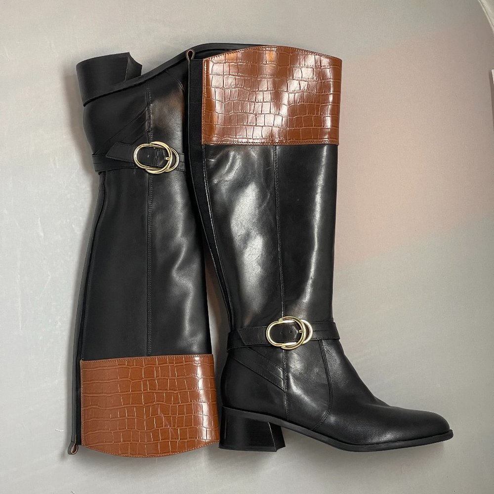 NWOT Marc Fisher Medium Calf Leather Tall Shaft Boots - Picture 1 of 9